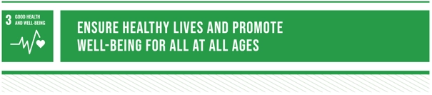 SDG3: "Ensure healthy lives and promote well-being for all at all ages"